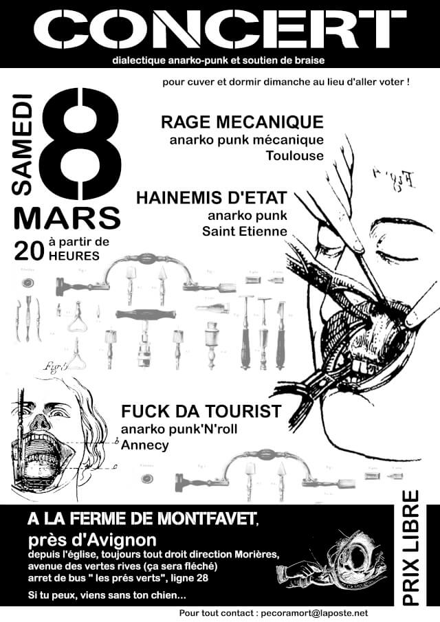 Affiche du concert de Fuck da tourist à Montfavet