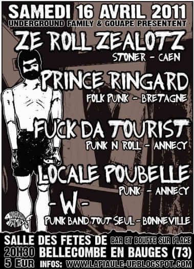 Affiche du concert de Fuck da tourist à Lescheraines