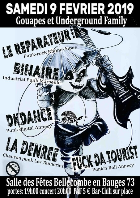 Affiche du concert de Fuck da tourist à Bellecombe en Bauges