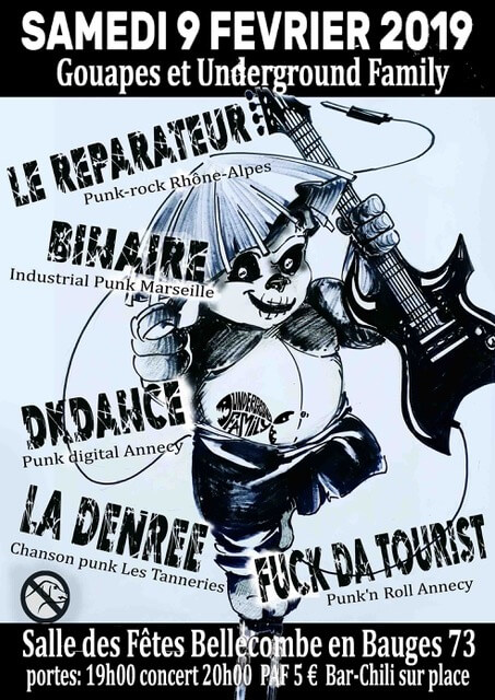 Affiche du concert de Fuck da tourist à Bellecombe en Bauges