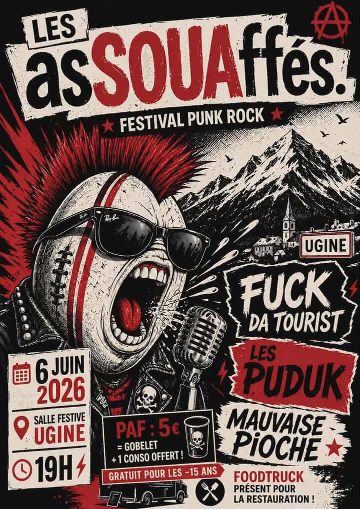 Affiche du concert de Fuck Da Tourist à Ugine (73)