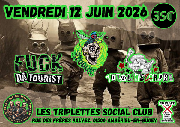 Affiche du concert de Fuck Da Tourist à Amberieu-en-Bugey (01)